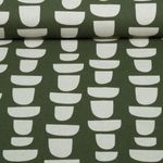 Toile canevas - Motifs effet toile Vert Beige
