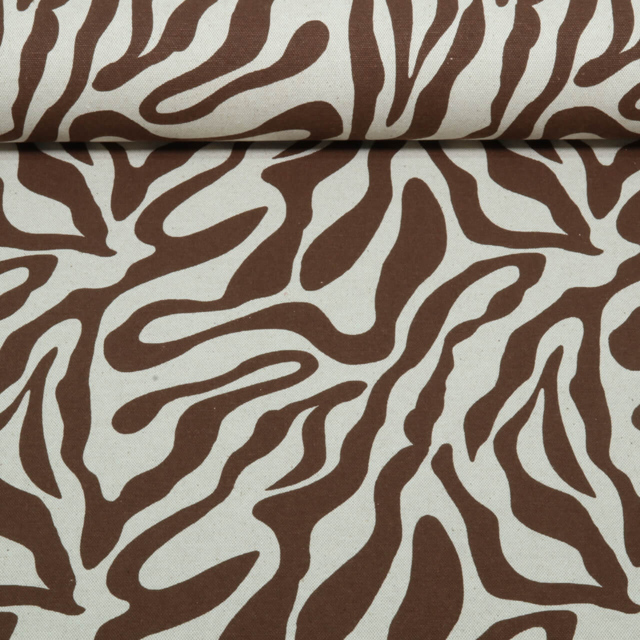 Toile canevas - aspect lin Zebra Beige Marron-0 Toile canevas - aspect lin Zebra Beige Marron-0
