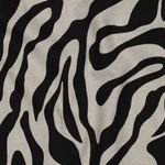 Canvas - Effetto lino Zebra Beige Nero