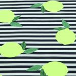 Sweat d'été - French Terry - Rayures fluo citron