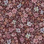 Popeline di cotone – Stampa digitale con piccoli fiori bordeaux
