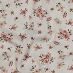 Bomullspoplin – Digitalt tryck med små blombuketter, ecru