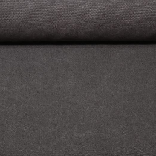 Toile canevas délavée - Marron uni Toile canevas délavée - Marron uni