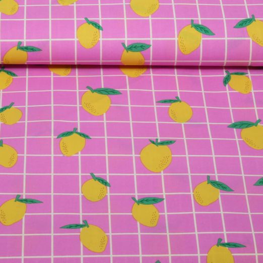 Coton enduit - Rose citron Coton enduit - Rose citron