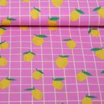 Beschichtete Baumwolle - Zitronen Rosa Beschichtete Baumwolle - Zitronen Rosa