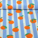 Coton enduit - Orange et Bleu Coton enduit - Orange et Bleu