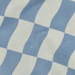 Cotone rivestito - A quadri ecru e blu