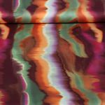 Satin de coton - Motif abstrait à rayures en impression numérique, Bordeaux
