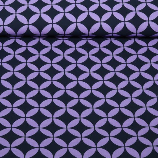 Coton enduit - Abstrait bleu marine