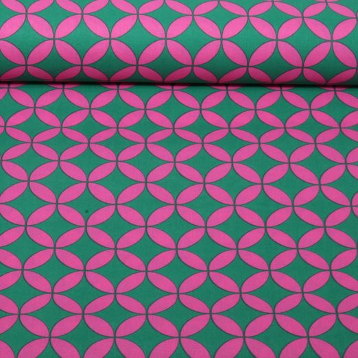 Coton enduit - Vert abstrait Coton enduit - Vert abstrait