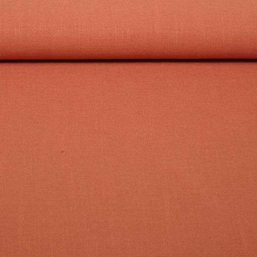 Lin viscose Vicky - Unie lavée, couleur Terracotta Lin viscose Vicky - Unie lavée, couleur Terracotta