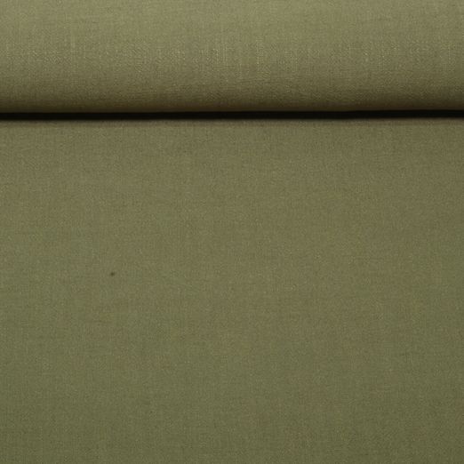 Lin viscose Vicky - Lavé, uni Vert olive Lin viscose Vicky - Lavé, uni Vert olive