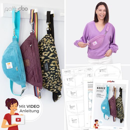 Bauchtaschen-Set - Keely - Papier-Schnittmuster
