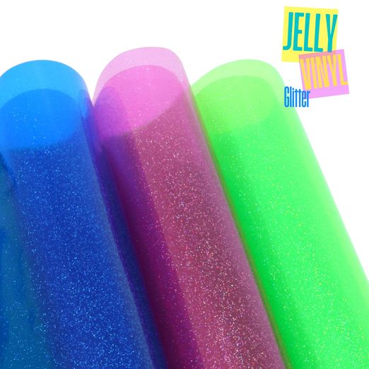 Jelly Vinyl Glitter - 30 x 135cm Jelly Vinyl Glitter - 30 x 135cm