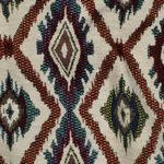Gobelin Chenille - Ikat-patroon, ecru, veelkleurig
