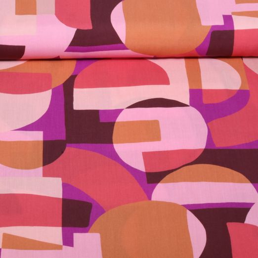 Viscose - Geo Rose Ecovero™ Viscose - Geo Rose Ecovero™