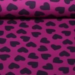 Sweat soft / soft sweat / sweat doux ? - Cœurs magenta aubergine gratté