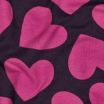 Softsweat - Große Herzen Aubergine Magenta Angeraut
