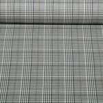 Modestoff - Tartan Check Karo Prince of Wales Beige Schwarz
