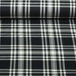 Modestoff - Tartan Check Klassisch Karo Ecru Schwarz