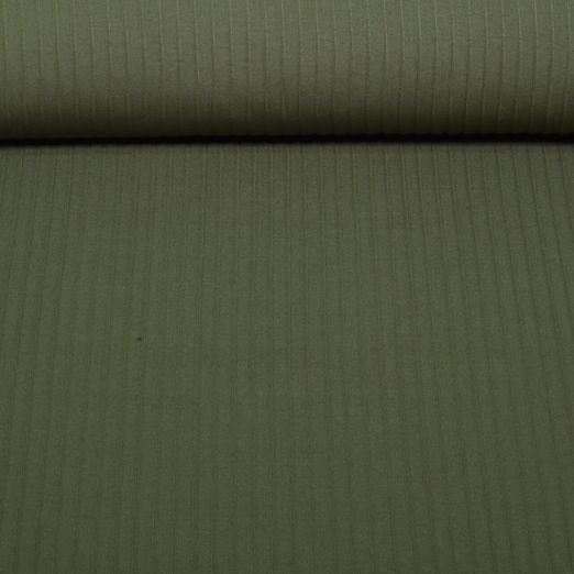 Rippjersey - XL Rippe 5mm Uni Armygrün