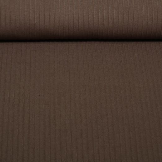Jersey UNI - XL Rippenjersey 5mm Braun