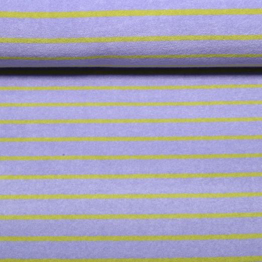 Stretch Frottee - Streifen Lila Limette Garngefärbt Stretch Frottee - Streifen Lila Limette Garngefärbt