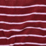 Tissu d'éponge extensible - Rayures bordeaux et violet, teint dans la masse