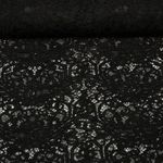 Dentelle -  Bordure en arc double face, motif paisley noir