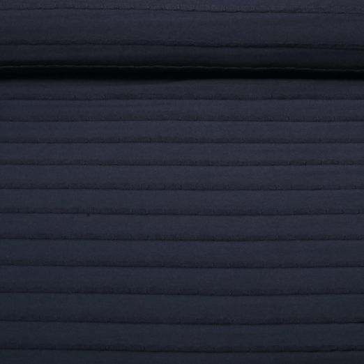 Jersey - Volants, bleu marine uni