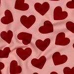 Softsweat – Hjärtan, rosa och röd, med uppruggad yta