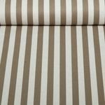 Toile canevas enduite - rayures en aspect lin, Beige et Marron Toile canevas enduite - rayures en aspect lin, Beige et Marron