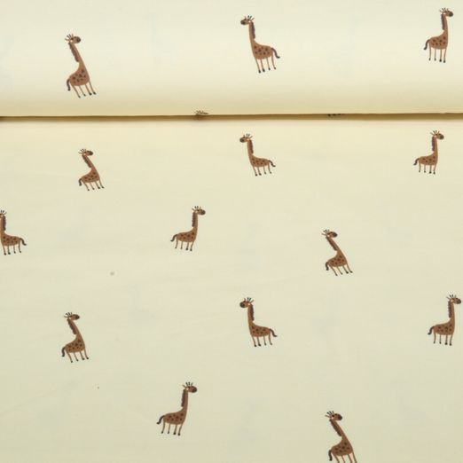 Jersey - Girafes beige-jaune