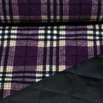 Mantelstoff - Jacquard Karo Lila Mantelstoff - Jacquard Karo Lila