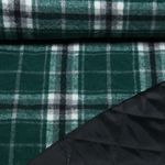 Mantelstoff - Jacquard Karo Petrolgrün Mantelstoff - Jacquard Karo Petrolgrün