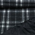 Mantelstoff - Jacquard Karo Anthrazit Mantelstoff - Jacquard Karo Anthrazit