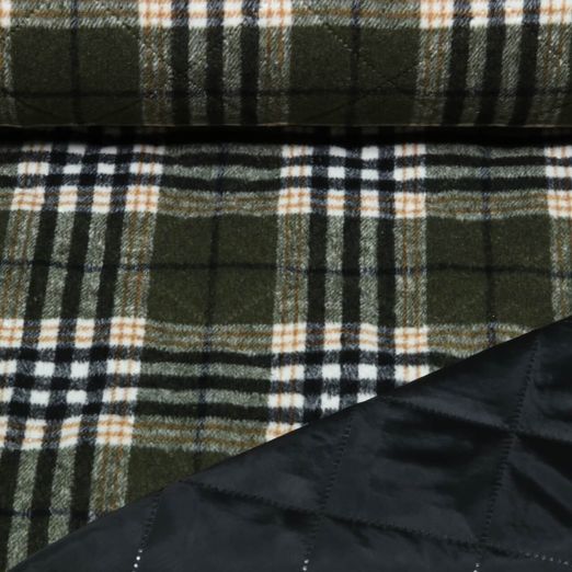 Mantelstoff - Jacquard Karo Grün Mantelstoff - Jacquard Karo Grün