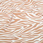 Sommersweat - French Terry Krepp Zebra Weiß Hellbraun Sommersweat - French Terry Krepp Zebra Weiß Hellbraun