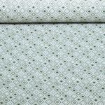 Outdoorstoff - Teflonbeschichtet Jacquard Quadrate Ecru Grün