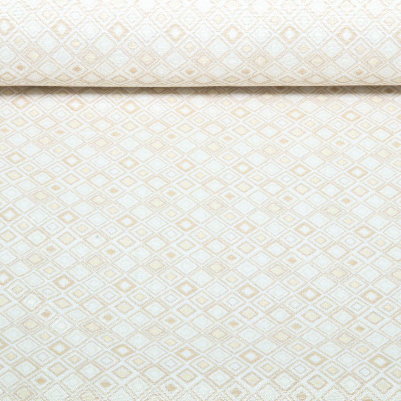 Outdoorstoff - Teflonbeschichtet Jacquard Quadrate Ecru Sand-0 Outdoorstoff - Teflonbeschichtet Jacquard Quadrate Ecru Sand-0