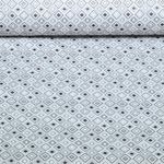 Outdoorstoff - Teflonbeschichtet Jacquard Quadrate Ecru Schwarz