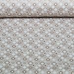 Outdoorstoff - Teflonbeschichtet Quadrate Ecru Braun