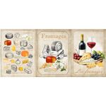 Canvas Panel – Vin och ost, flerfärgad