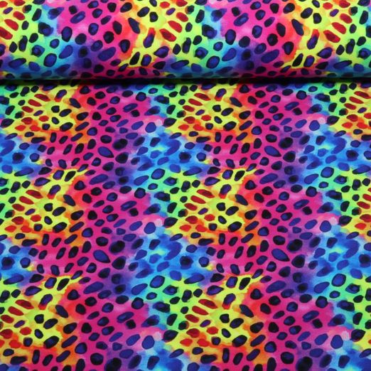 Jersey - Motifs à pois en impression numérique multicolores