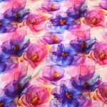 Viskosjersey – Digitalt tryckt med blommor, lila Viskosjersey – Digitalt tryckt med blommor, lila