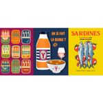 Panneau en toile - Sardines multicolores Panneau en toile - Sardines multicolores