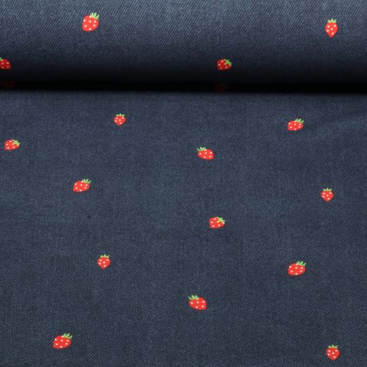 Jersey - Erdbeeren Jeansoptik Navy Jersey - Erdbeeren Jeansoptik Navy