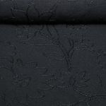 Sweat en maille - Motifs floraux brodés, Noir