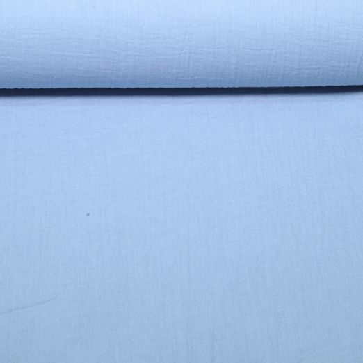 Gaze de coton - Tissu pour rideaux uni Bleu 280 cm Gaze de coton - Tissu pour rideaux uni Bleu 280 cm