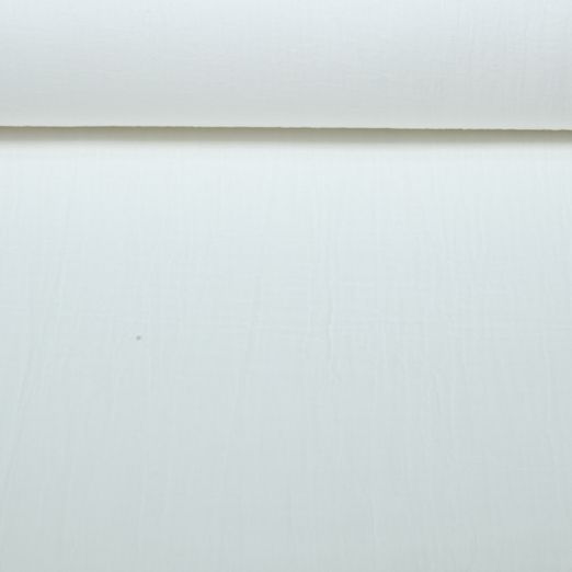 Gaze de coton - Tissu pour rideaux uni Ecru 280 cm